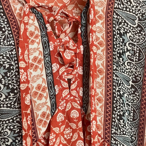 Knox Rose Red and Black Boho Blouse - Picture 3 of 11